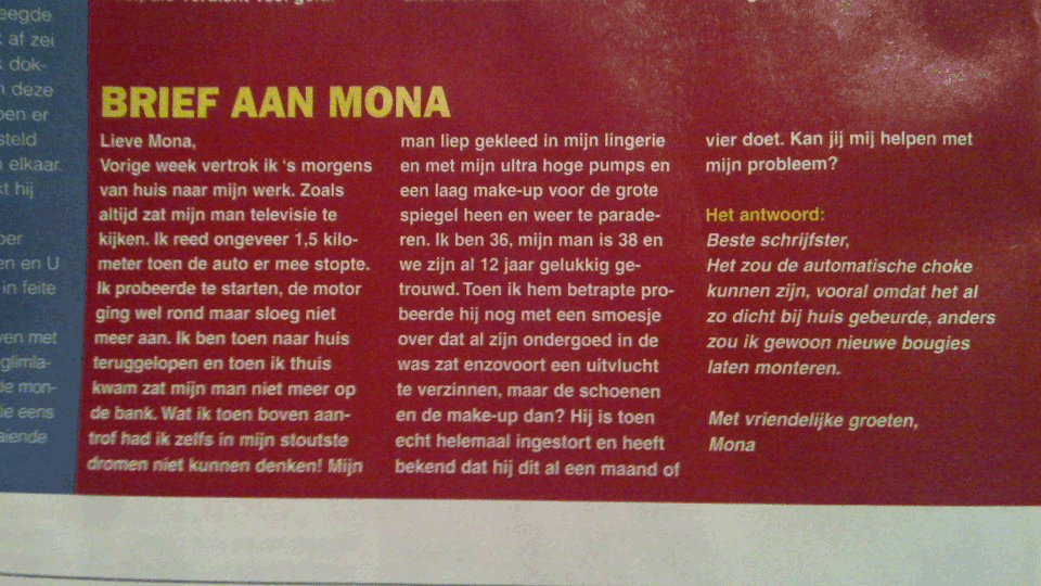 Mona weet raad